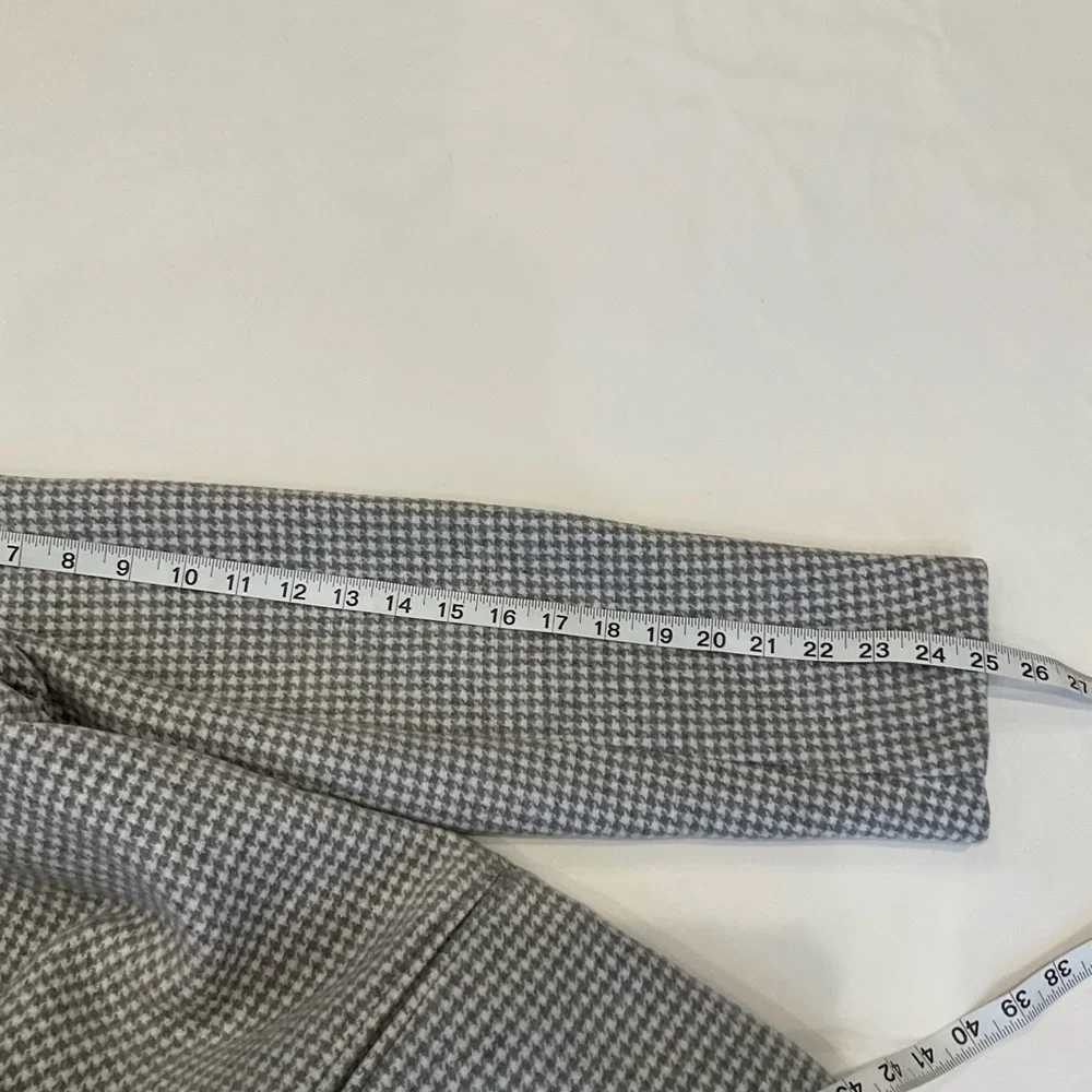 NWT Abercrombie & Fitch Wool Blend Houndstooth Tailored Top Coat in Grey Medium